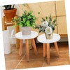 VICASKY Wooden Flowerpot Pedestal Stand Decorative Plant Display Stool for