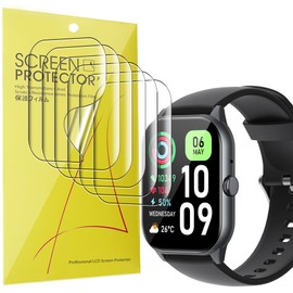 Compatible for ISKOVI Smartwatch Screen Protector, Lamshaw Full Coverage TPU Clear Film Compatible for ISKOVI W03 Smartwatch-1.91 Inches (TPU-6 Pack)