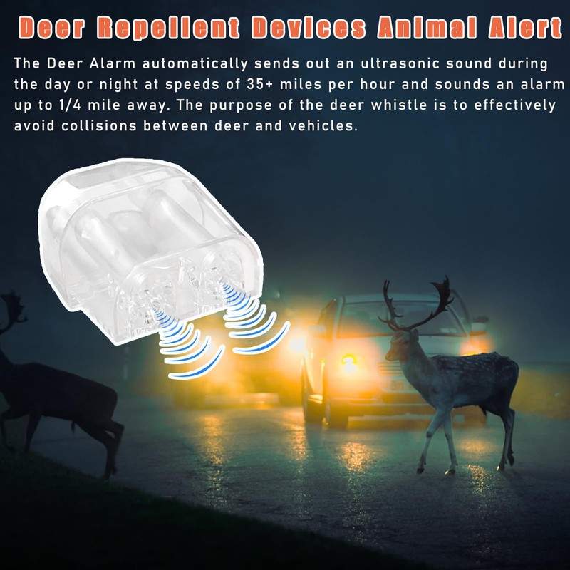 Dickno 4 PCS Deer Whistles for Car, Automotive Deer Warning