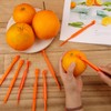 MJIYSGS 10pcs Orange Peeler Tool, Long Handle Serrated Citrus Peel