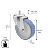 WAGNER Soft swivel castor, diameter 100 mm, height 100 mm,
