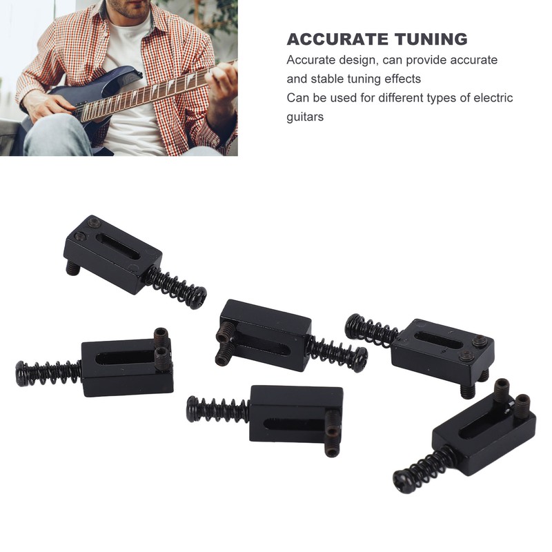 6 Pcs Electric Guitar Bridge Saddle Standard Zinc Alloy Guitar