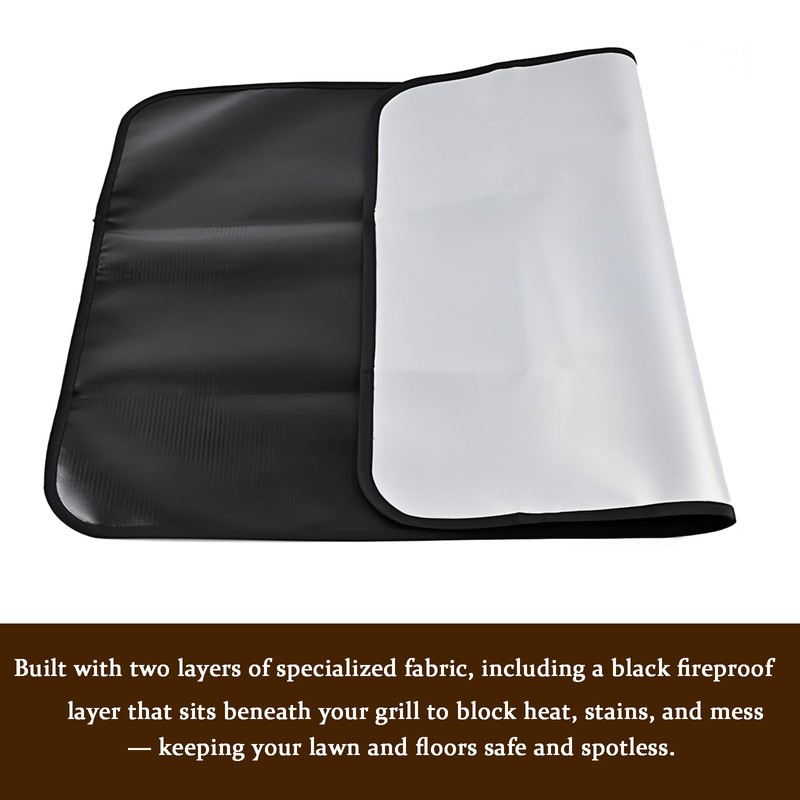Sipnore 60" x 40" Under Grill Mat – Fireproof, Waterproof