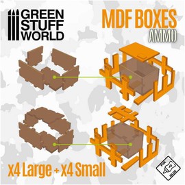 Green Stuff World For Models & Miniatures Rectangular MDF Boxes 11654