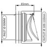 Anti-Rat Rodent Barrier 110mm Toilet Outlet Drain Waste Soil Sewer