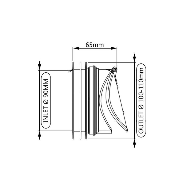 Anti-Rat Rodent Barrier 110mm Toilet Outlet Drain Waste Soil Sewer
