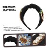 Healvian 1pc Retro Rhinestone Embroidered Hair Hoop for Girls Elegant