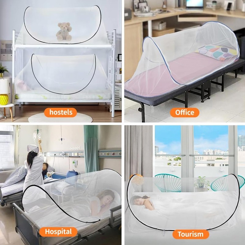 Pop up Mosquito Nets, Foldable Mosquito Net, Portable Single Person