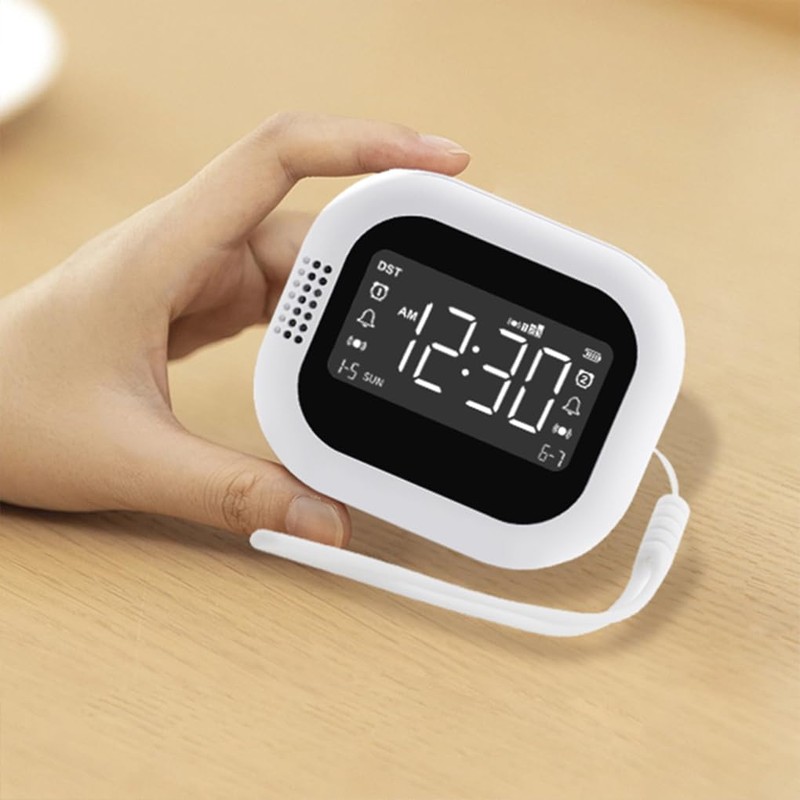 CLSSLVVBN Digital Display Vibration Bed Clock for Student Dormitory with