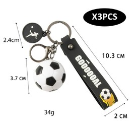 3 Pieces Football Key Rings, Mini Soccer Hangings, Fun Bag Pendants, Children's Key Chains, Key Accessories, Creative Sports Gifts