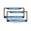Kansas Jayhawks Alumni Black Metal (Set of 2 Frames) Laser