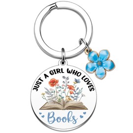 Book Lovers Gifts Book Keychain Bookish Gifts for Women Readers Books Gift for Reading Lovers Cute Bookish Items for Bookworm Birthday Christmas Gift for Girls Reading Accessories Books Club Stuff