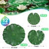 FFNIU 12Pcs Lily Pads for Ponds, Artificial Floating Foam Lotus