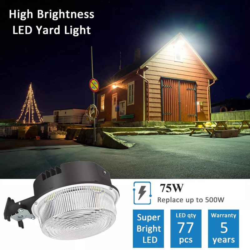 WYZM 75 Watt LED Barn Yard Light Dusk to Dawn