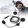 Motorbike Full Face Helmet Earpiece Mic 7.1mm Plug Two Way
