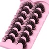 JIMIRE Mink Lashes Fluffy 6D Dramatic Strip D Curl False
