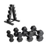 CAP Barbell 100 LB Coated Black Handle Hex Dumbbell Weight