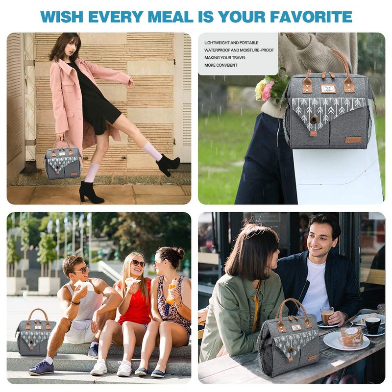 Lekesky 10L Insulated Lunch Bag for Women for Work Lunch