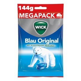 Katjes Wick Blue Original Cough Drops with Sugar, Mega Pack, 1 Pack (1 x 144 g)