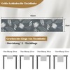 Alishomtll Grey Linen Table Runner Tropical Leaves Table Runner Rectangular