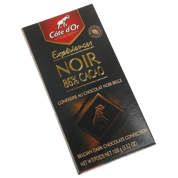 Cote D'or Dark (86%) Brut Chocolate Cocoa, 3.52-Ounce Bars (Pack