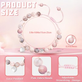 COLANANA Birthday Gifts for 11 Year Old Girls, Pink White Pearl Bracelets Adjustable Number Bracelets with Birthday Card for Daughter Sister Friends Granddaughter Presents