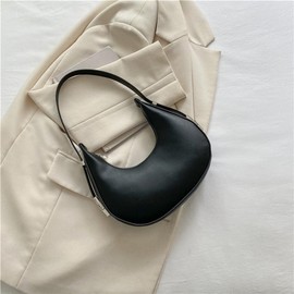 Crescent Shoulder Bags Half Moon Bag for Women Retro Clutch Shoulder Tote HandBag Hobo Bag Under the Arm Purses Mini Clutch Purse with Zipper Closure Small Moon Shaped Minimalism Shoulder Bag for Part