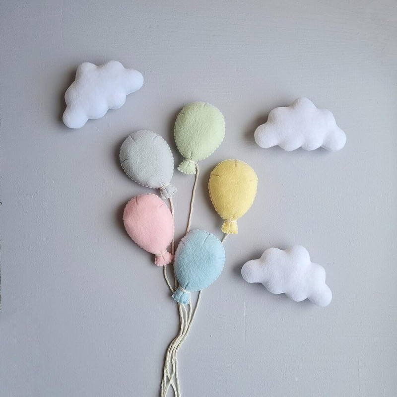 Newborn Photography Props Felt Balloons Clouds Decors Photo Props Photoshoot