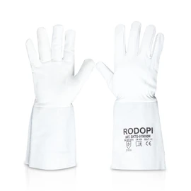 RODOPI FIREWELD-Comfort Welding Gloves 1-10 Pairs of Work Gloves EN 388:2016 Size 8-11 Cowhide Leather EN 407 Welding Gloves 33 cm for Men and Women (1, 9)