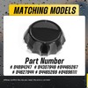 DewFlew 2Pcs 177.8mm Glossy Black Wheel Center Caps for Silverado