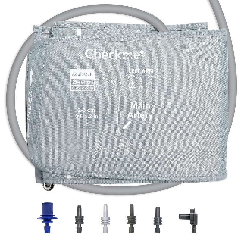 Checkme - Manguito extragrande para presión arterial de 22-64 cm,
