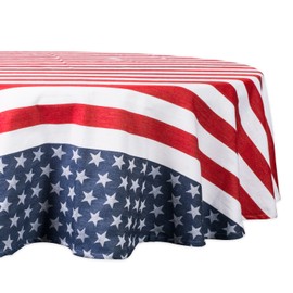 DII Stars & Stripes Tabletop Collection, Tablecloth, 70" Round