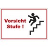 Sign "Vorsicht Stufe 2" Aluminium / Dibond 200 x 140