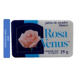 Rosa Venus Jabón Rosa Venus Blanco Caja C/80 Piezas De 25 Gr C/u
