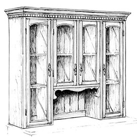 Woodcraft Project Paper Plan to Build Large Hutch - Material Not Included