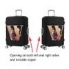 WUJIAONIAO Stretch Printed Suitcase Cover Washable Luggage Protector Fits 18-32