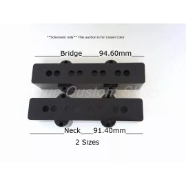 True Custom Shop® Cream Neck & Bridge Pickup Cover Set for Fender Jazz Bass