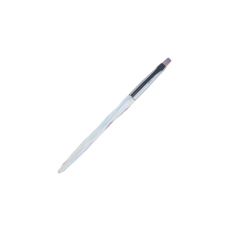 GS-Nails UV-Gel Pinsel Gerade Gr.4 für Naildesign Gelpinsel Klar Irisierend