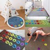 Carpet Spots Markers with Number Alphabet, 60 Pcs 4 inches