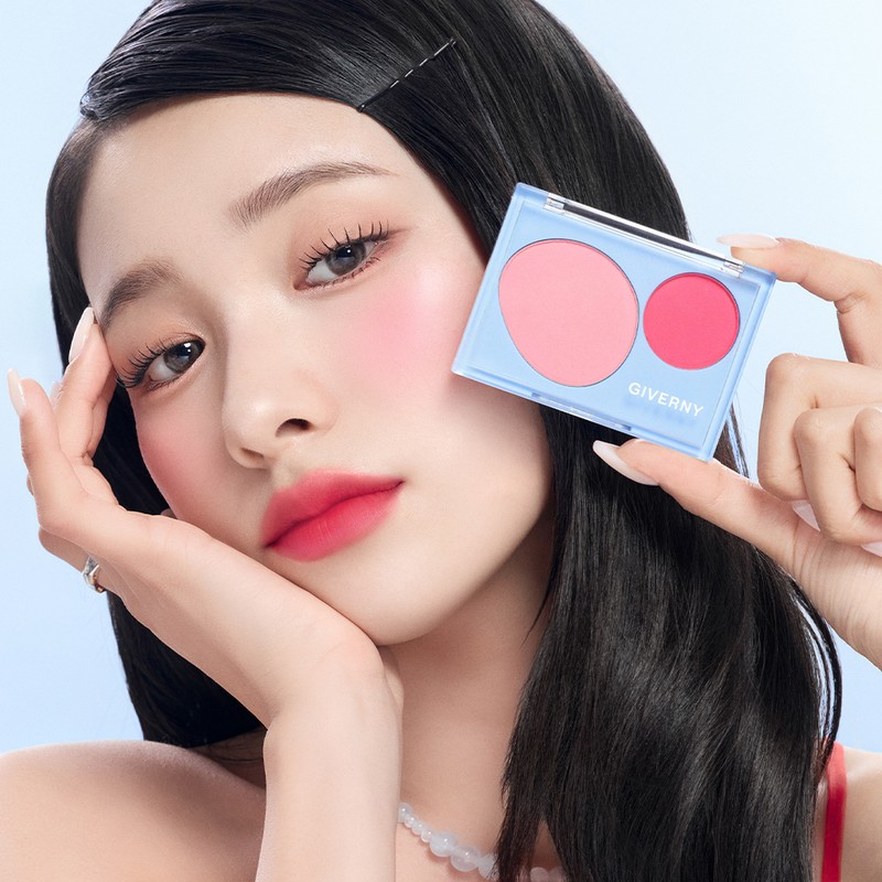 Giverny Fluffy Dual Blusher 7.4g 4 colors / 지베르니 플러피