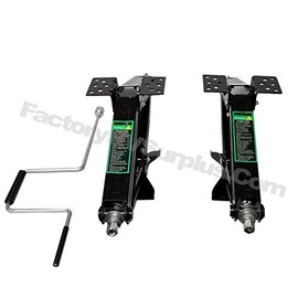 ToughGrade 2500 lb 24" RV Scissor Leveling Stabilizer Jack Camper Trailer 2 Pack with Handle