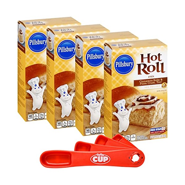 Pillsbury Hot Roll Mix, 16-Ounce Box (Pack of 4) with