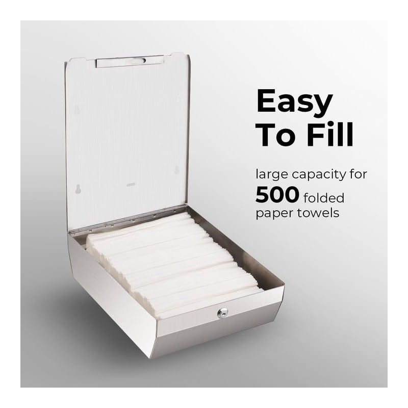 Paper Towel Dispenser Wall Mount - Multifold Trifold Paper Towel