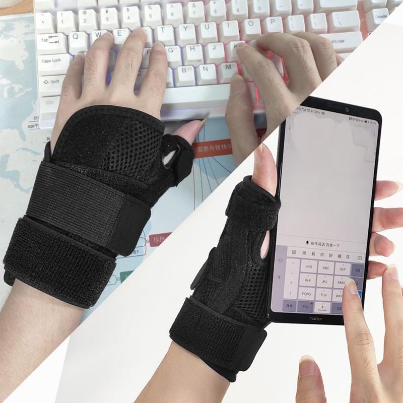 LQSCJS Thumb Brace Adjustable Thumb Orthosis Left, Ergonomic Thumb Brace