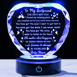 Ornalrist Gifts for Girlfriend with Light Base, Girlfriend Gifts from Boyfriend, Romantic Anniversary Birthday Gifts for Girlfriend Her Valentines Christmas I Love My Girlfriend Gift for Women