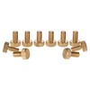 PrecisionGeek Brass M5 x 10mm (10mm dia) Flat Knurled Thumb