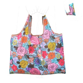 Fineget Portable Shopping Grocery Spare Tote Bag Orchid Flowers - Folding Large Gym Yoga Laundry Duffel Spare Bag for Women Travelling Camping Beach Picnic Sport Hand Backpack Bag