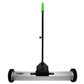 Grip 36" Magnetic Floor Sweeper With Wheels & Release - 50 lb Capacity - Extendable Handle 35-1/2" to 50" - Easy Cleanup of Workshop, Garage, Construction