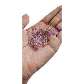 Beaditwearitloveit Small Purple & 24kt Gold Plated Metal Loc Sprinkle Beads Mix, Braid Jewelry Dreadlock Accessories, 8/0 Dread Sprinkle Beads, Loc Jewelry (Sprinkles)