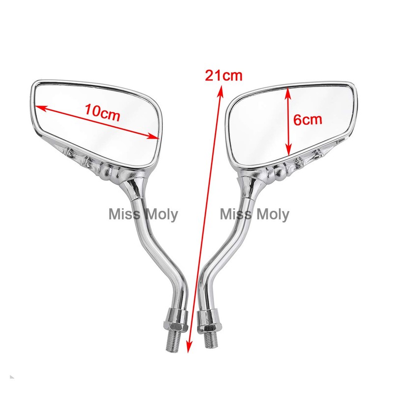8mm 10mm Skeleton Skull Claw Motorcycle Mirrors Ghosts Hand Rearview